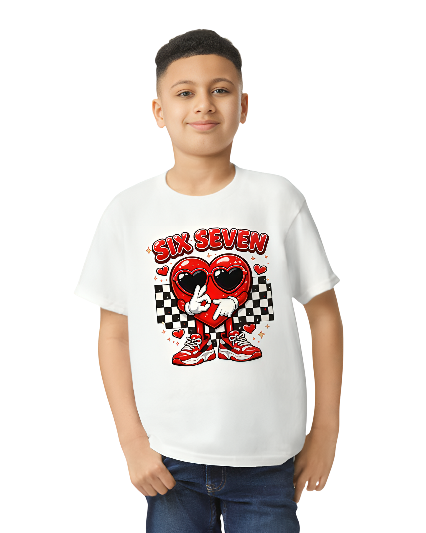 VALENTINE'S DAY 6 7 SHIRT (red and black design)