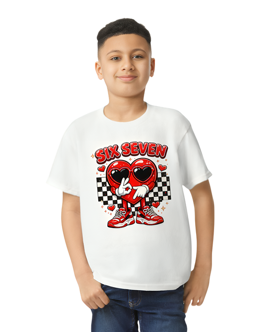 VALENTINE'S DAY 6 7 SHIRT (red and black design)