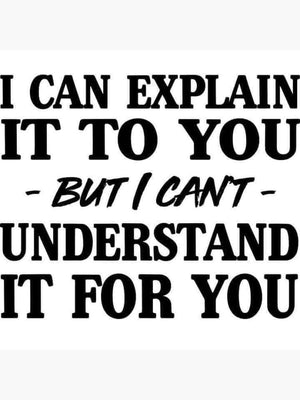 *I Can Explain it To You But I Can't Understand it For You*