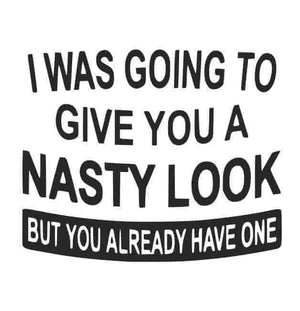 *I Was Going To Give You a Nasty Look, But You Already Have One*